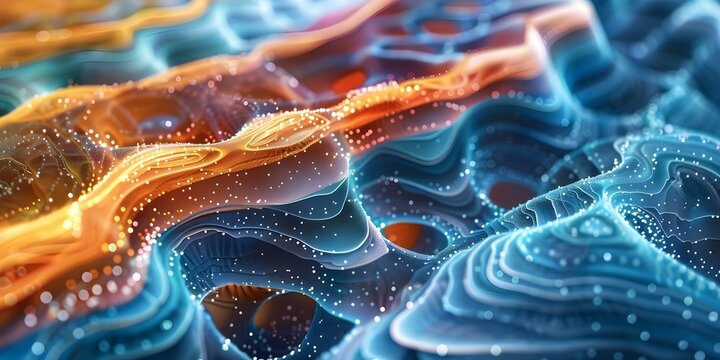 A holographic image highlighting diverse layers and functions that protect and regulate temperature. Concept Holographic Image, Diverse Layers, Temperature Regulation, Protective Functions