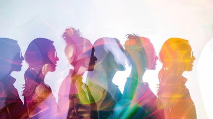 Multiple exposure of Diversity And Inclusion At Workplace. LGBT Leadership And Insurance Stock Photo photography