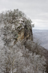 Winter Snowfall on Mountains