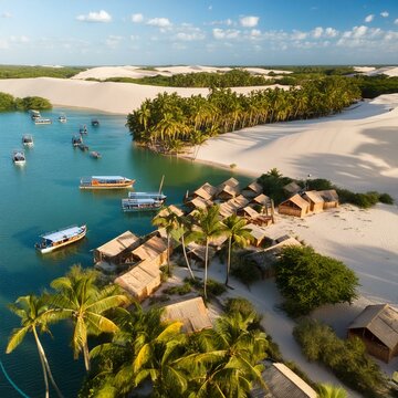 Bird's Eye Beauty: Lush Nature and Sand in Parque da Dunas"