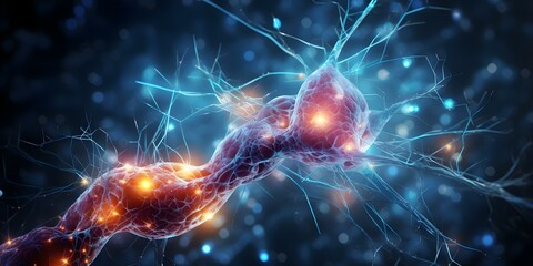 Exploring the Intricacies of Neural Pathways and Cognitive Processes through Electrical Signals. Concept Neuroscience, Brain Activity, Electrical Signals, Cognitive Science, Neural Pathways