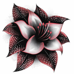 Fototapeta premium PNG Transparent of Intricate beautiful flower artwork