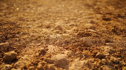 Close up image of dry dirt surface