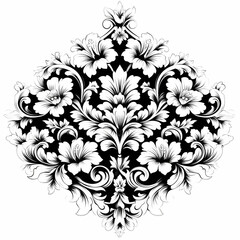 Fototapeta premium PNG Transparent of Intricate beautiful flower artwork