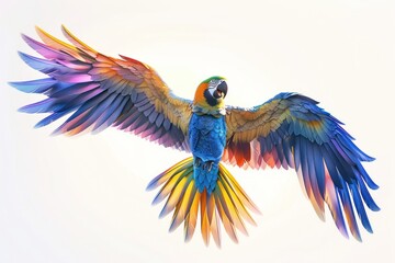 A colorful parrot with a blue body and green