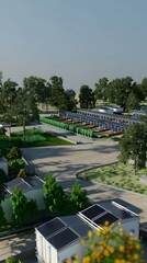 Obraz premium Interconnected Microgrids Sustainable and Resilient Small Scale Energy Ecosystems