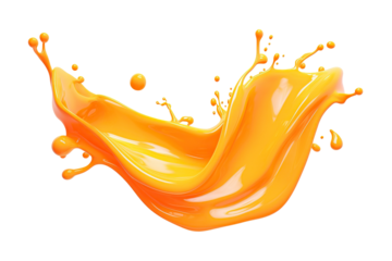 Orange paint or juice splash