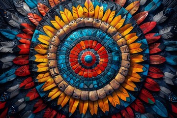 abstract background in colors and patterns for National Indigenous Peoples Day Canada