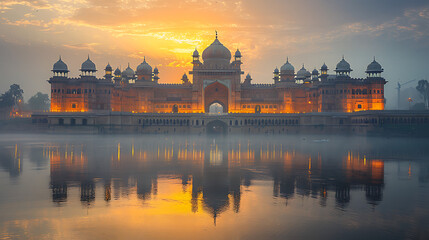 captivating image of Lahore Fort imposing wall ornate palace reflecting century of Mughal Sikh architecture Punjab UNESCO World Heritage site symbol of Lahore's rich cultural heritage testament city's