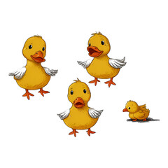 Fototapeta premium Yellow duck, transparent, convenient and easy to use.