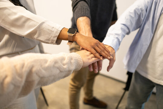 Team unity in a modern coworking space
