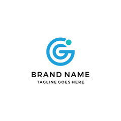creative initials G global logo vector illustration 
