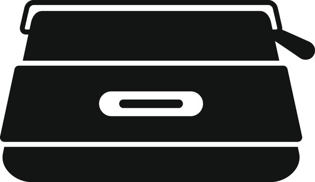 Vector illustration of a simple credit card terminal icon isolated on a white background