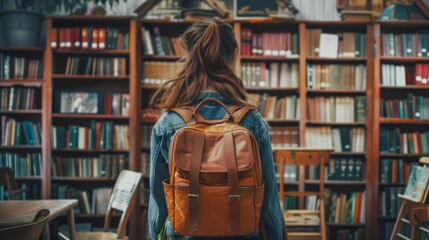 School backpack bacground illustration generated by ai