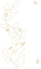 Card with brown branches and berries on white background, for holiday, birthday, invitation, cute simple pattern, pastel colour, spring illustration, frame, greetings postcard congratulations