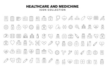 Medical and Healthcare Icons Set Professional Symbols vector design