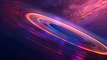 A colorful space with a purple and blue swirl