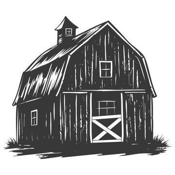 recommend clip art: silhouette barn black color only