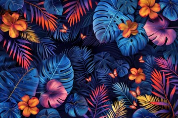 abstract background in colors and patterns for World Rainforest Day