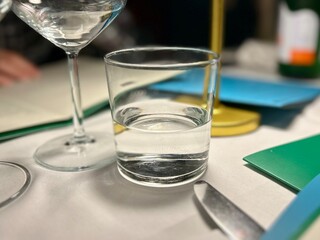 glasses on the table