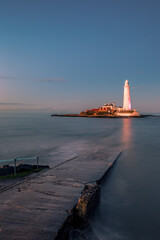 lighthouse at sunset