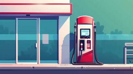 Vector illustration of a gas pump nozzle.

