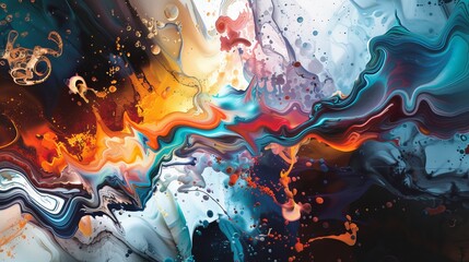 Fusion of Art and Science: Abstract artwork inspired by scientific principles, blurring the boundaries between artistic expression and empirical inquiry.