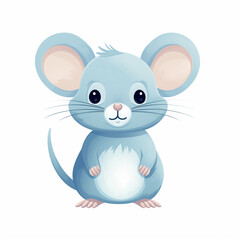  Pastel Blue Mouse and Teddy Bear Illustrations Perfect for Nursery Decor, Storybooks, and Art Enthusiasts

