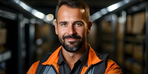 Smiling call center operator with headset and microphone. Concept Portrait Photography, Call Center Operator, Customer Service, Professional Headshot