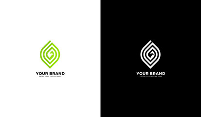 Line leaf eagle logo. Leaf design, eagle. Graphic vector illustration