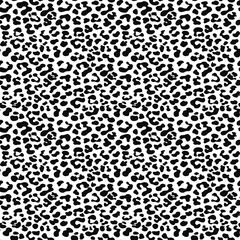 Leopard pattern vector background leather texture, black white print