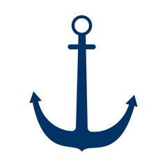 Anchor Badge. Poster, postcard, invitation design element. Sea. Flat design. Vector illustration 