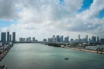 Naklejka premium Florida Port of Miami United States Travel