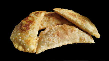 Juicy meat cheburek.Caucasian kitchen