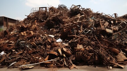 Big pile of scrap metal.