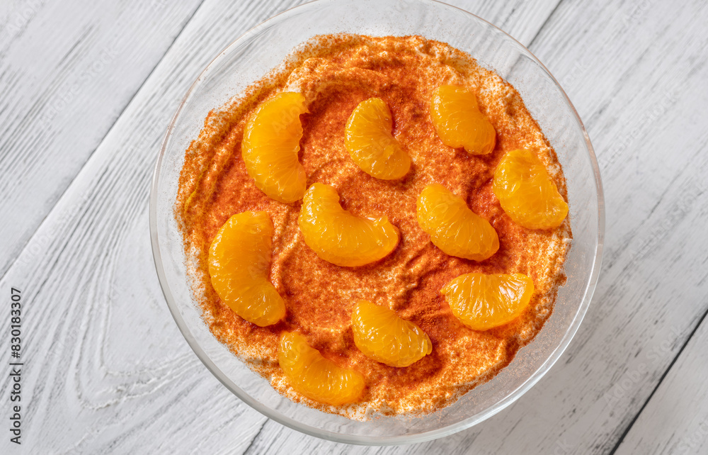 Poster mandarin orange tiramisu