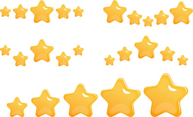 set of five star ratings or feedback
