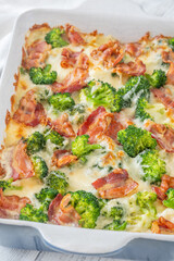 Creamy broccoli and bacon