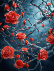 Roses, print wallpaper designs, covers, wall art, greeting cards, wedding cards, invitations