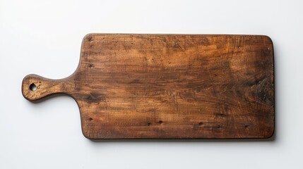 Fototapeta premium Wooden cutting board on a white background