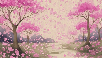 spring landscape with flowers