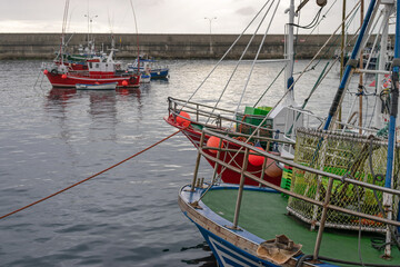 Fishing boats in the Port of Cudillero, Asturias