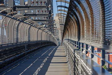 Sydney - The popular pedestrian walkway on Sydney Harbour Bridge, Australia