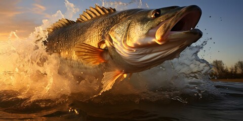 Technological advancements inspired by leaping largemouth bass. Concept Aquatic Robotics, Biomimicry Innovations, Underwater Surveillance, Fish-Inspired Propulsion, High-Speed Data Transfer