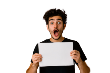 student was startled by the blank white letter she had just read on a transparent background