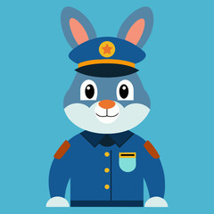 cartoon character rabbit policeman,