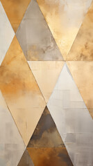 Abstract Image, Triangular Shapes in Metallic Tones, Pattern Style Texture, Wallpaper, Background, Cell Phone and Smartphone Cover, Computer Screen, Cell Phone and Smartphone Screen, 9:16 Format - PNG