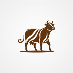 vector icon cow logo design