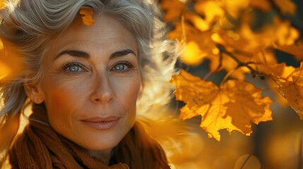 elderly woman with silver hair, reflecting a lifetime of events in her wise eyes
