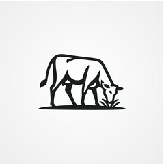 vector icon cow logo design